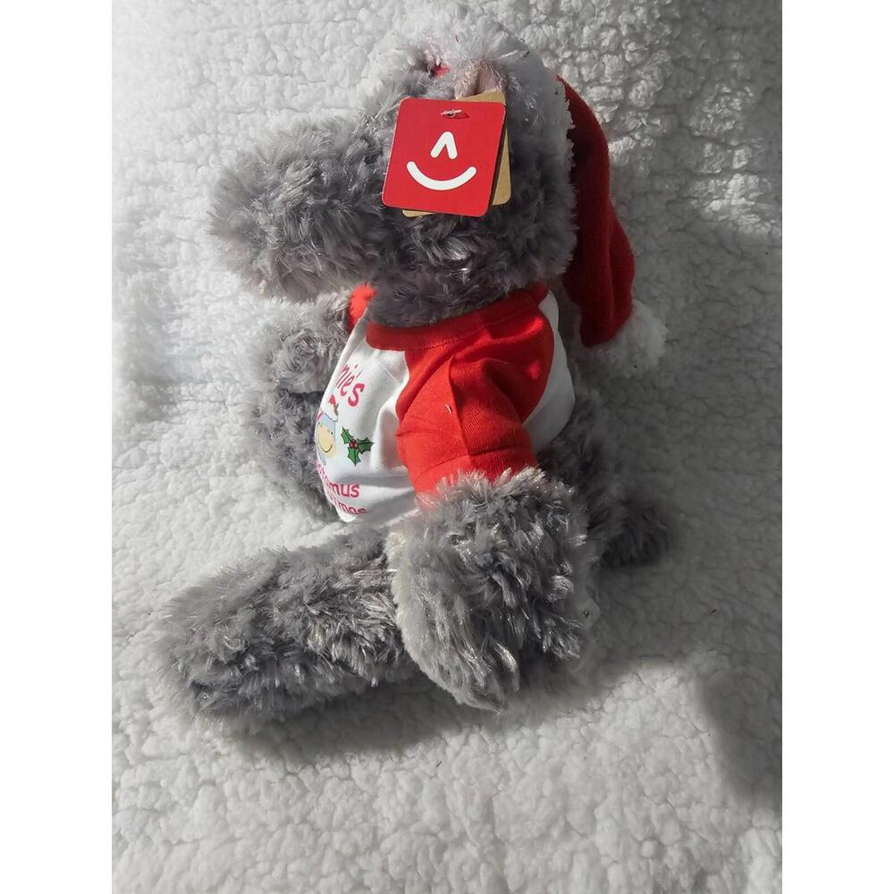 New Aurora Hippo Hippopotamus Plush Tonies Christmas Gray Bean Bag Hat & Top 9" - Picture 5 of 12